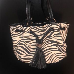 Zebra print purse